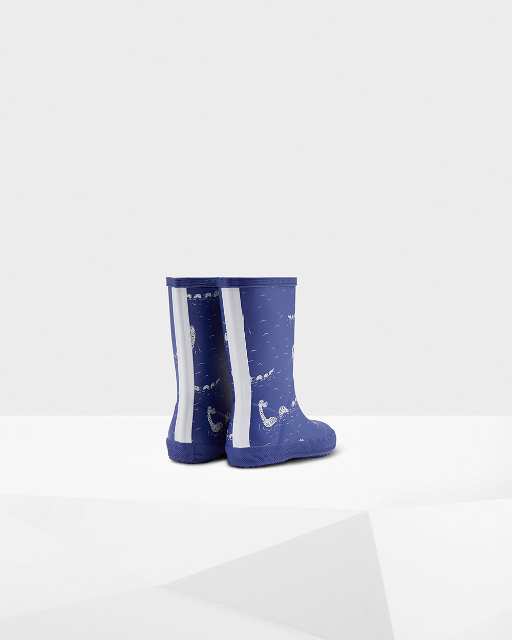 Botas De Agua Original First Classic Nessie Print Hunter Niños - Azules - 964512KYJ